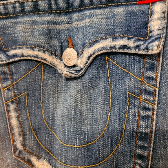 Uocycled, Handmade True Relgion Denim Jean Skirt - Picture 7 of 9